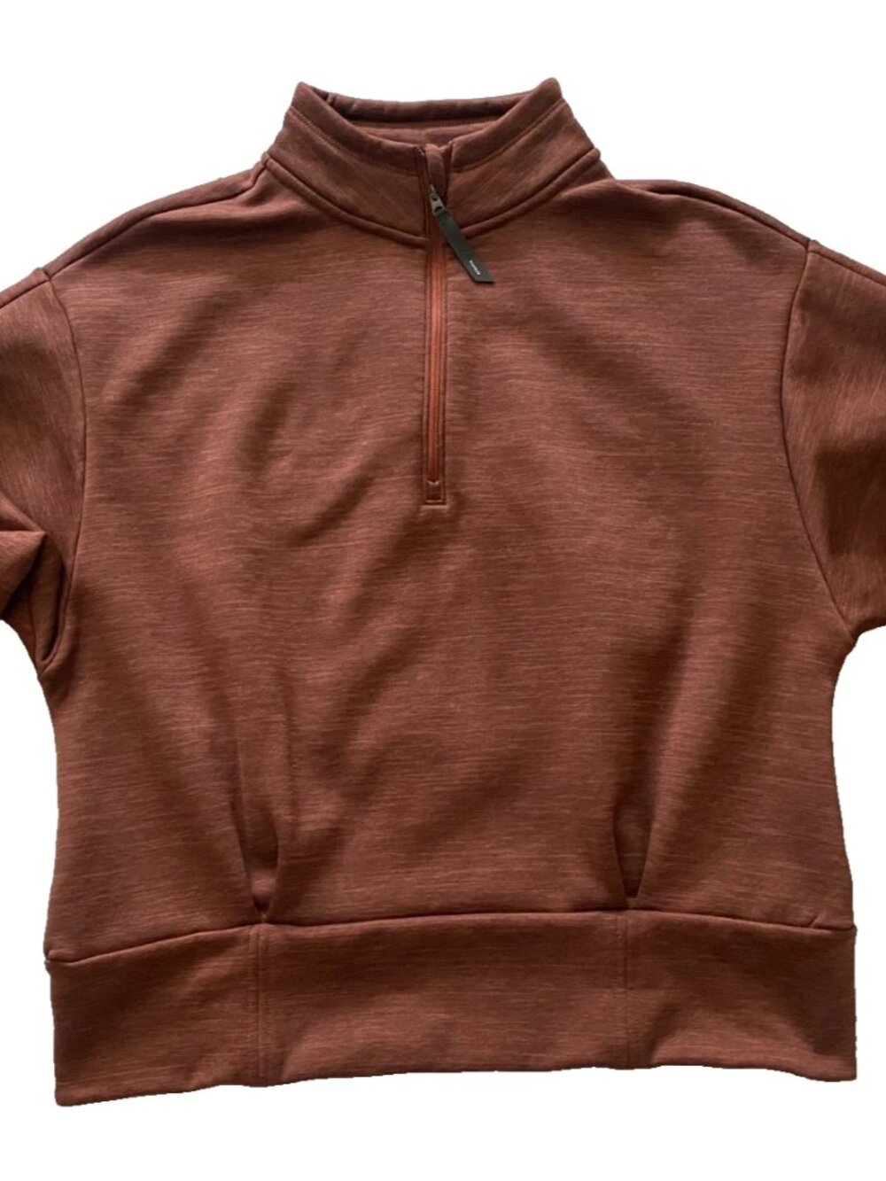 Athleta Women's L Red Mock Neck Long Sleeve Pullover